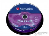 Verbatim DVD+R 4,7 GB 16x, hengeren (10db)