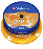 Verbatim DVD-R 4,7Gb 16x Hengeres 25db/csomag (25-ös címke) 43522