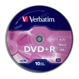 Verbatim dvd+r írható dvd lemez 4,7gb 10db hengeres 43498