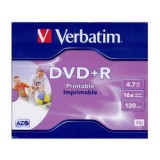 Verbatim DVD+R írható DVD lemez 4,7GB matt nyomtatható normál tok 1 db (43508)