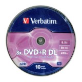 Verbatim DVD+R írható két rétegű DVD lemez 8,5GB 10db hengeres (43666) - Lemez