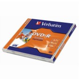 VERBATIM DVD-R Nyomtatható Lemez 16X 4,7GB Normál tokban 1db