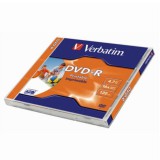 VERBATIM DVD-R Nyomtatható Lemez 16X 4,7GB Normál tokban 1db