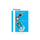 Verbatim Go Mini optikai egér (USB, ezüst-karibikék)