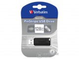 Verbatim PinStripe 128GB USB 3.0 pendrive, fekete (49319)
