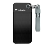 Verbatim Pocket SSD 2 TB USB C-típus 3.2 Gen 2 (3.1 Gen 2) Fekete, Szürke Külső SSD