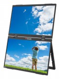 Verbatim Portable 15.6" FHD Dual Monitor Essentials Hordozható monitor Fekete 39,6 cm (15.6") LCD 1920 x 1080 px