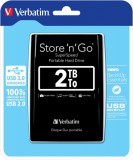 Verbatim Store N Go 2TB Külső Merevlemez, USB 3.0 - Fekete