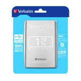 Verbatim Store N Go HDD 1Tb, Usb3.0, Nero, 8Mb Cache, Ezüst
