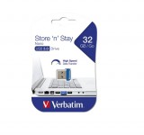 Verbatim Store n Stay, 32GB, USB 3.0, 80/25MB/sec, kék pendrive