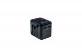 Verbatim universal Travel Adapter UTA-01  Plug with 2 x USB-A ports Black