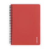 Verde 8-871 60 lapos A5 Vonalas spirálfüzet - Piros (8-871)