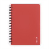 Verde A5 60 lapos PP tégla vonalas spirálfüzet