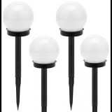 Verk 12285 Garden solar lamp ball white, 10 cm, IP65, 4 pcs (49739)