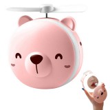 Verk Group Led-es sminktükör ventilátorral, usb-ről tölthető, PINK színben
