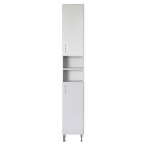 Vertex Bianca Plus 30 magas szekrény 2 ajtóval, nyitott, magasfényű fehér színben, univerzális