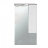 Vertex Bianca Plus 55 fürdőszoba bútor felsőszekrény, magasfényű fehér színben, jobbos nyitásirány