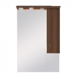 Vertex Bianca Plus 65 fürdőszoba bútor felsőszekrény, aida dió színben, jobbos nyitásirány
