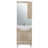 Vertex Bianca Plus 65 komplett fürdőszobabútor, sonoma tölgy színben, jobbos nyitási irány