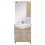 Vertex Bianca Plus 75 komplett fürdőszobabútor, sonoma tölgy színben, jobbos nyitási irány