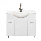 Vertex Bianca Plus 85 alsó szekrény mosdóval, magasfényű fehér színben