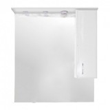 Vertex Bianca Plus 85 fürdőszoba bútor felsőszekrény, magasfényű fehér színben, jobbos nyitásirány