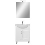 Vertex Bianca Prime 65 komplett fürdőszobabútor, magasfényű fehér színben