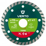 VERTO Gyémánt vágókorong 115mm turbo 61H2T1