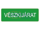"Vészkijárat" Utánvilágító tábla, 300x100mm