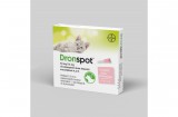 Vétoquinol Dronspot 30 mg/7,5 mg rácsepegtető oldat kistestű macskáknak A.U.V. (0,35 ml; 2,5 kg alatti macskáknak) 1 db ampulla nyitott dobozból