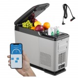 VEVOR 15 literes kompresszoros autós hűtőláda egyzónás hordozható 45W-os hűtődoboz - CF15