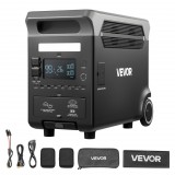 VEVOR Hordozható erőmű 3600 W, 3840 Wh LiFePO4 akkumulátorral – napelemes generátor 10 kimenettel
