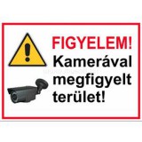 VEZ Kamerával megfigyelt terület matrica külső (MATMEGFIGYTK)