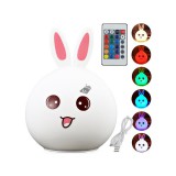 Vezérelhető RGB USB éjszakai fény nyuszi motívummal gyerekeknek