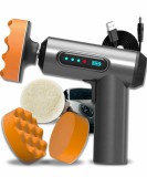 Vezeték Nélküli Autós Polírozó Gép – Akkumulátoros, 4 Polírkoronggal, USB-tölthető