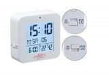 Vezeték nélküli ébresztőóra 2 ébresztési idővel, termo-higrométer, fényérzékelő, fehér