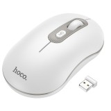 Vezeték nélküli egér, wireless, optikai, 1600 DPI, fehér, Hoco GM21