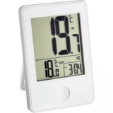 Vezeték nélküli hőmérő órával, fehér, TFA