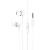 Vezetékes fülhallgató, headset 3,5 mm-es Jack csatlakozóval Borofone BM74 Singer fehér