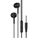 Vezetékes fülhallgató, headset 3,5 mm-es Jack csatlakozóval Hoco M82 La Musique fekete