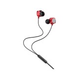 Vezetékes fülhallgató, headset 3,5 mm-es Jack csatlakozóval Jokade JD040 piros