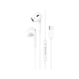 Vezetékes fülhallgató, headset Type-C csatlakozóval Borofone BM80 Max Gorgeous beépített DAC fehér