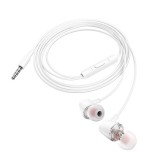 Vezetékes fülhallgató, stereo headset, 3.5 mm jack csatlakozóval, fehér, Hoco M107