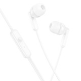 Vezetékes fülhallgató, stereo headset, 3.5 mm jack csatlakozóval, fehér, Hoco M121