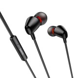 Vezetékes fülhallgató, stereo headset, 3.5 mm jack csatlakozóval, fekete, Hoco M107