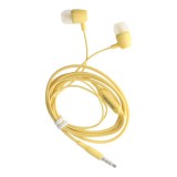 Vezetékes fülhallgató, stereo headset, 3.5 mm jack csatlakozóval, sárga, Pavareal PA-E67