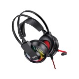 Vezetékes gamer fejhallgató, headset 3,5 mm-es Jack csatlakozóval Hoco W104 Drift piros