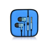 Vezetékes sztereó fülhallgató, 3.5 mm, felvevőgombos, dobozos, kék (48118) - Fülhallgató