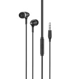Vezetékes sztereó fülhallgató, 3.5 mm, mikrofon, funkció gomb, Hoco M76 Maya, fekete (RS109068) - Fülhallgató