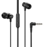 Vezetékes sztereó fülhallgató, 3.5 mm, mikrofon, funkció gomb, Hoco M79 Cresta, fekete (RS109072) - Fülhallgató